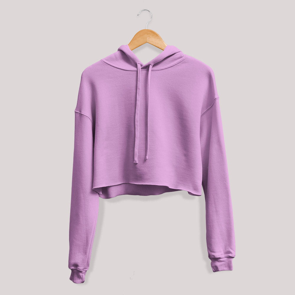 Basic Baby Pink Crop Hoodie