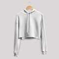 Basic White Crop Hoodie