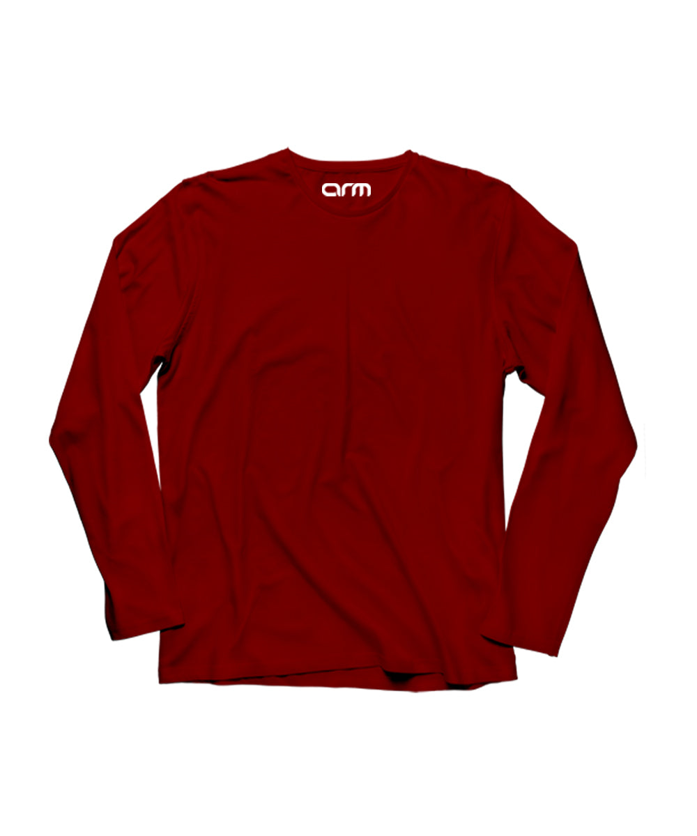 Basic Maroon Full Sleeves T-Shirt
