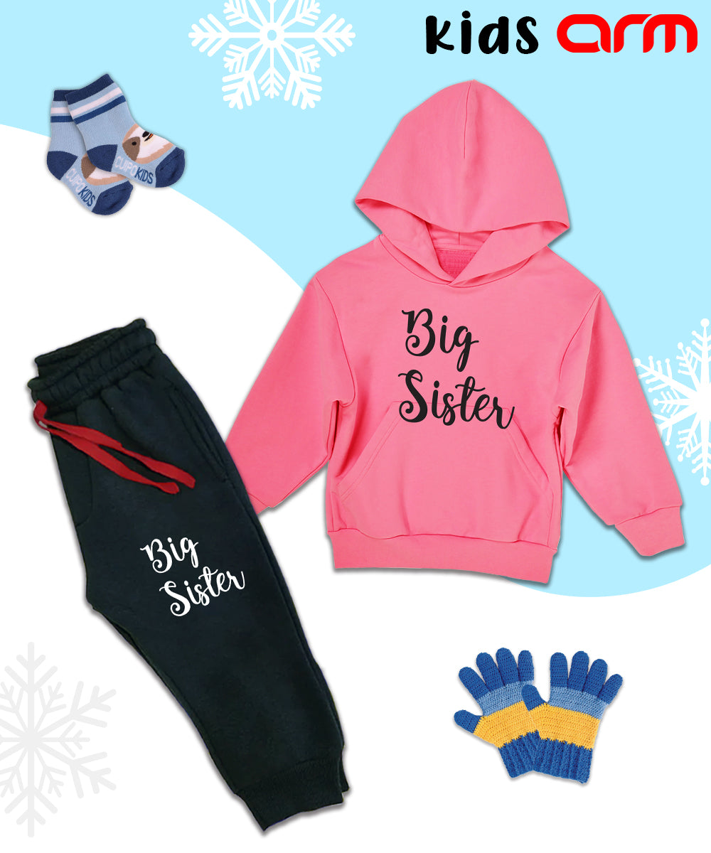 Big Sister Kids Hoodie Set