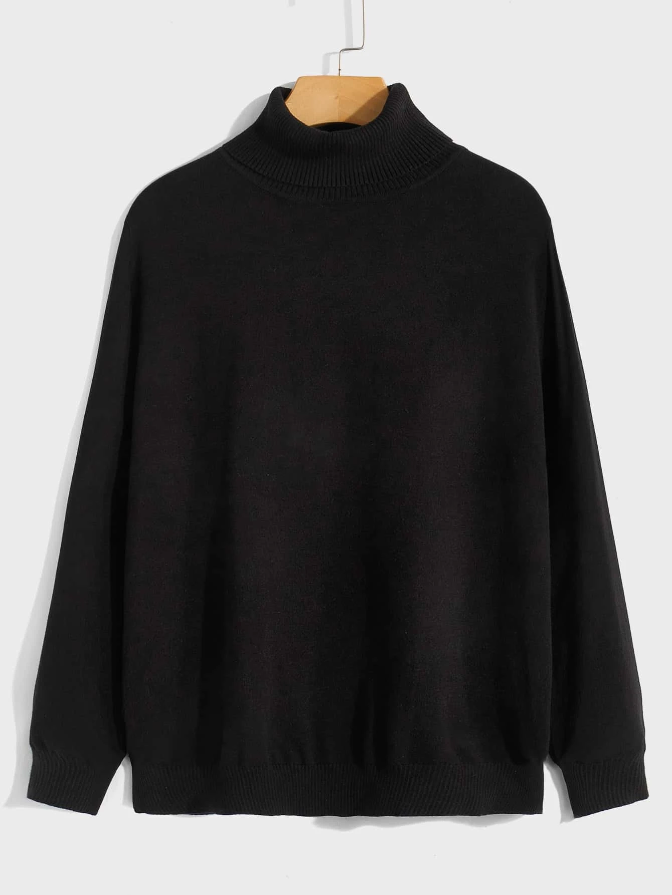 Black Basic High Neck - Men