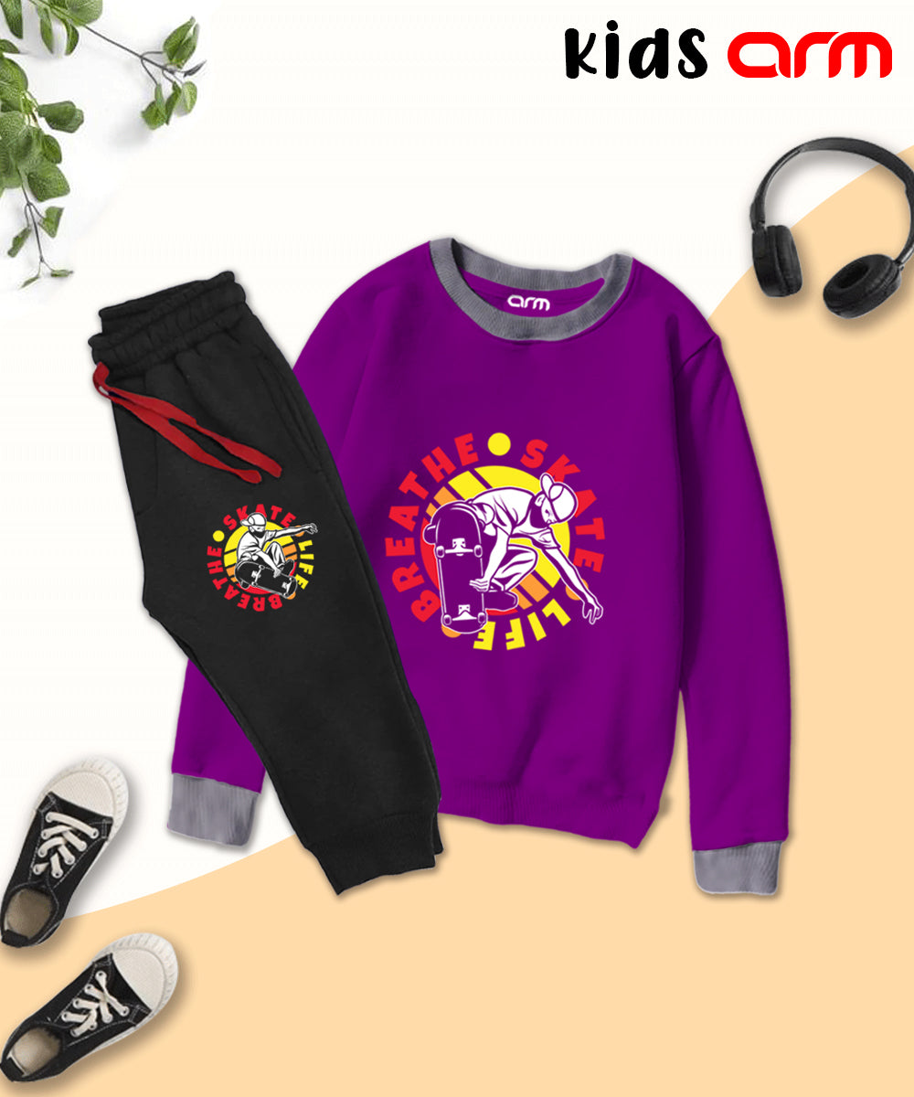 Breathe Skate Life Contrast Tracksuit for Kids