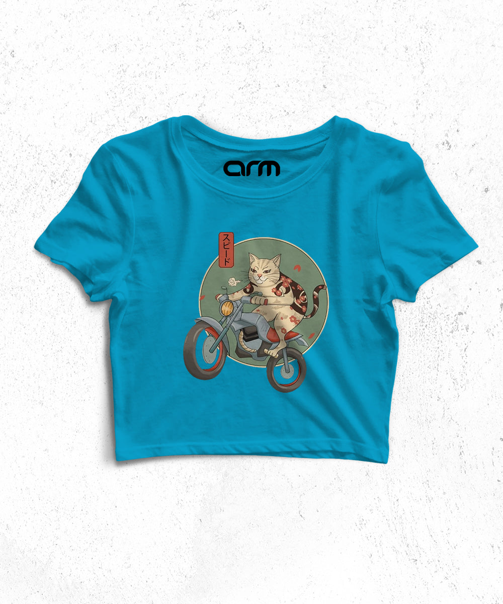Graphics Crop Top (CatBiker-01CHS)