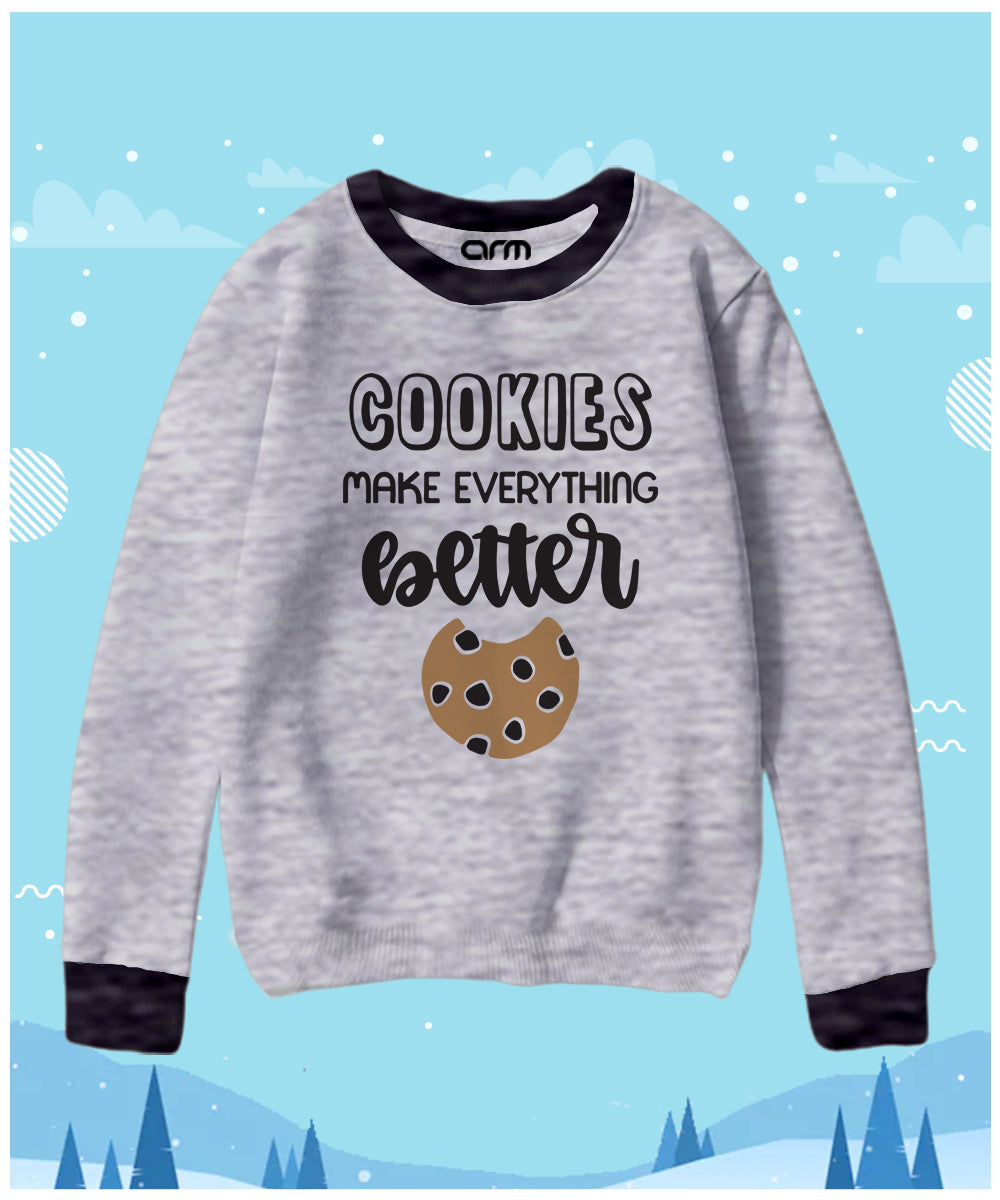 Cookies Contrast Sweat Shirt for Kids