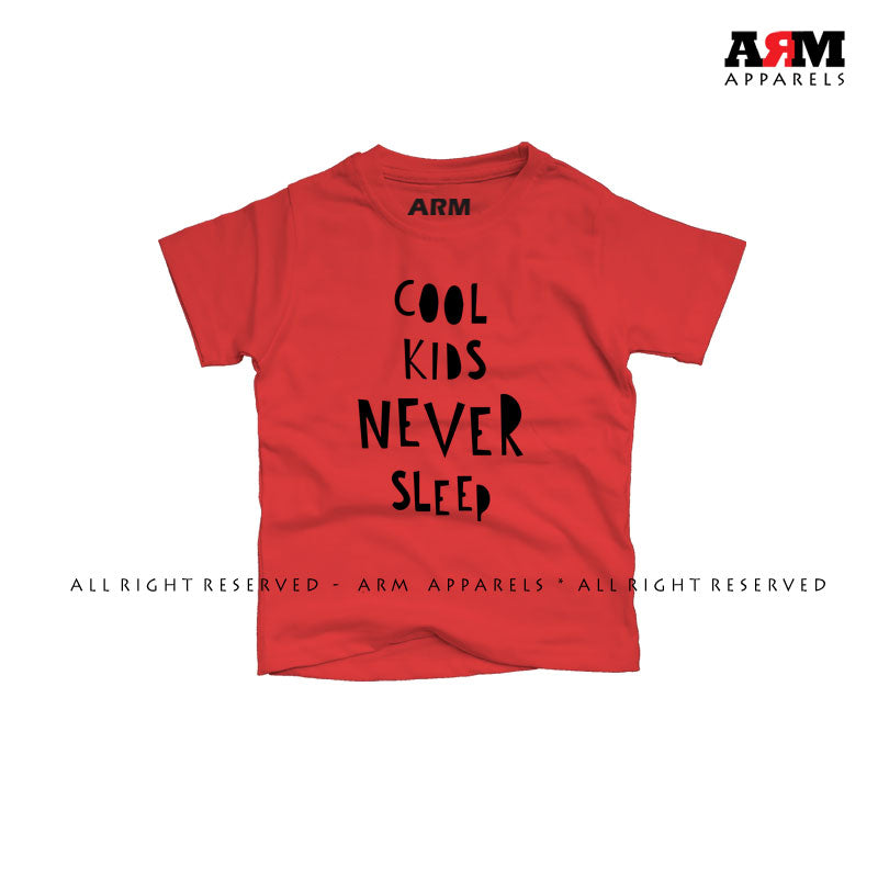 Cool Kids Never Sleep T-Shirt for Kids