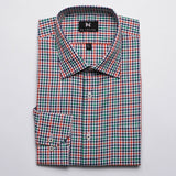 Red & Green Multi Color Small Check Shirt For Men
