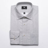 Gray & White Polka Printed Shirt For Men By De Vestire