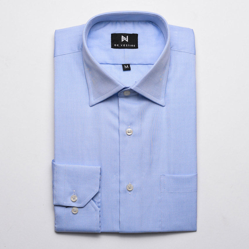 Plain Blue Shirt For Men By De Vestire