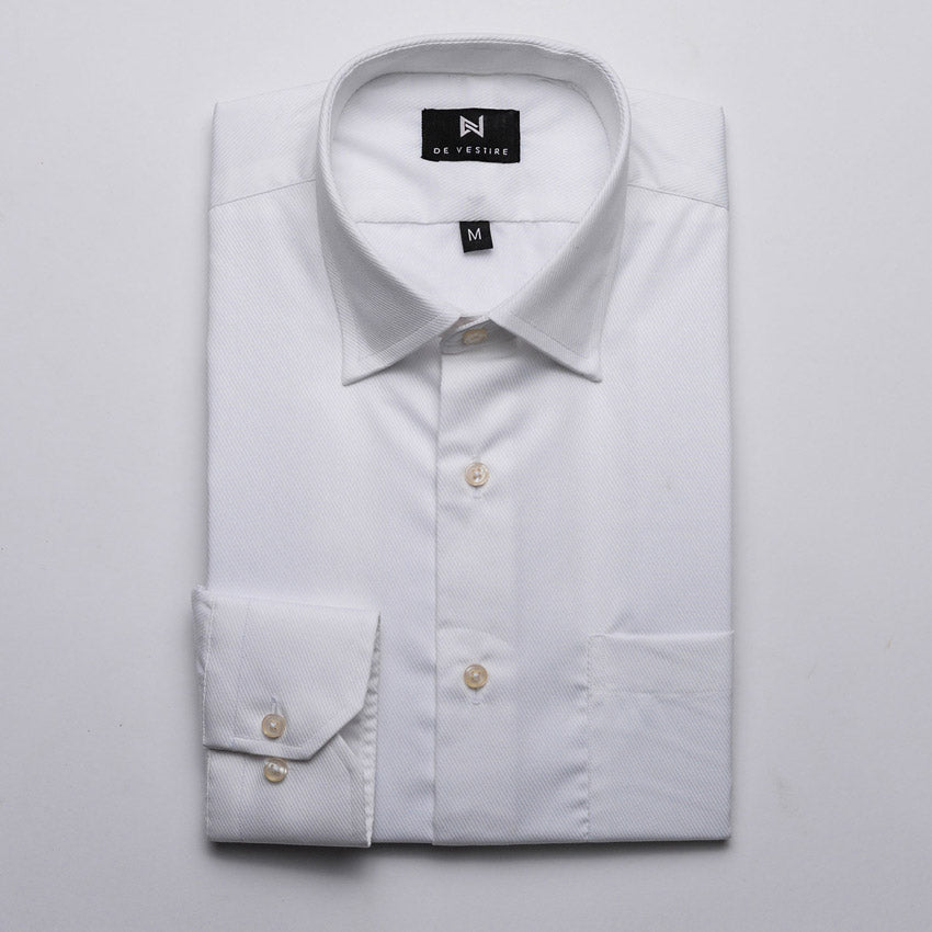 Plain White Shirt For Men By De Vestire