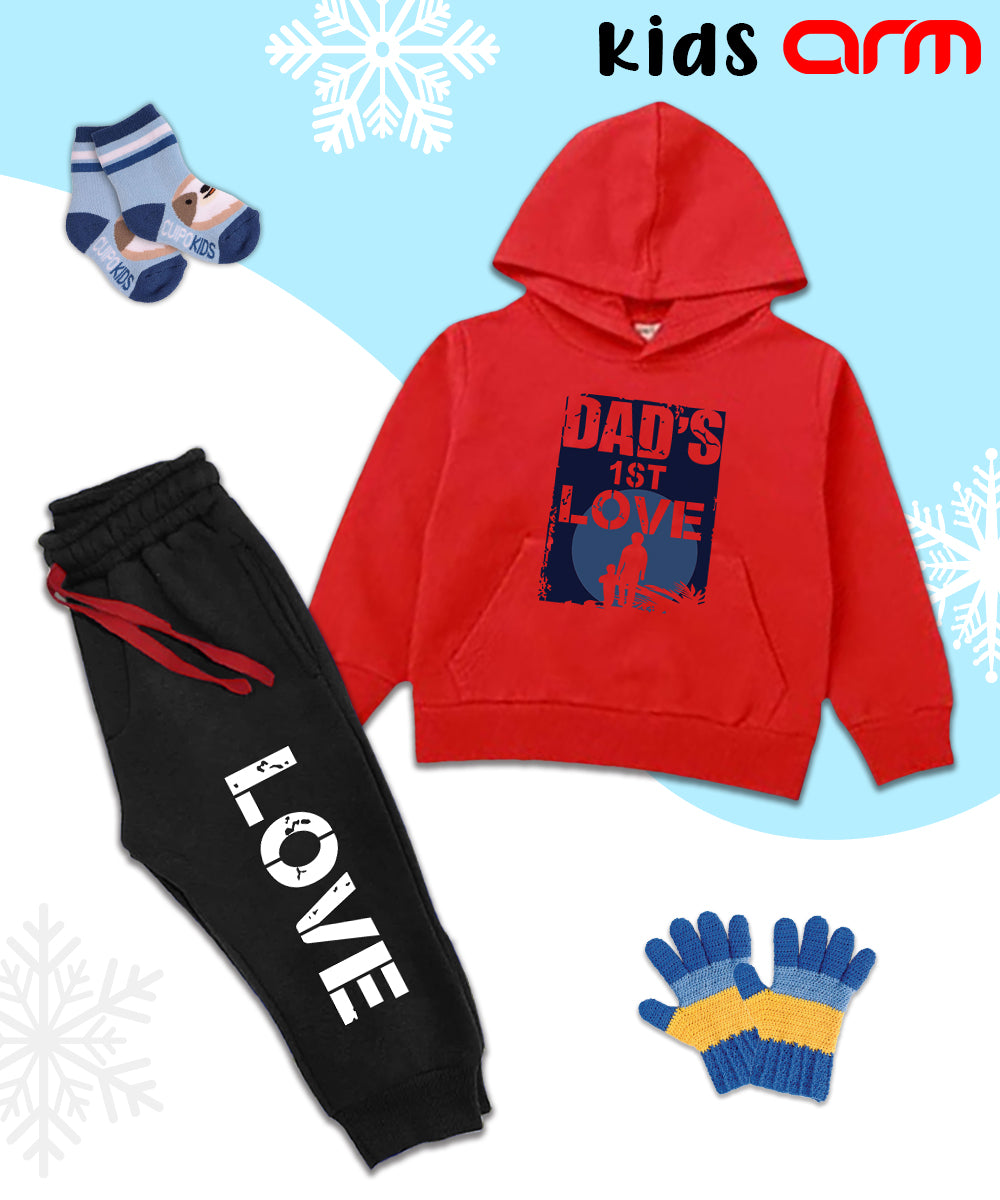 Dad's 1st Love Kids Hoodie Set