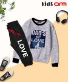 Dad's 1st love Contrast Tracksuit for Kids