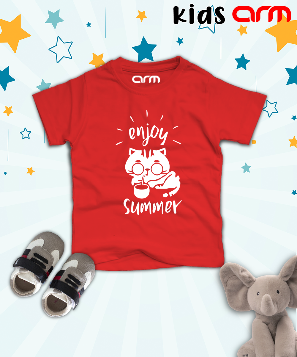 Enjoy Summer Cat T-Shirt for Kids