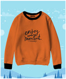 Enjoy Every Moment Contrast Sweat Shirt for Kids