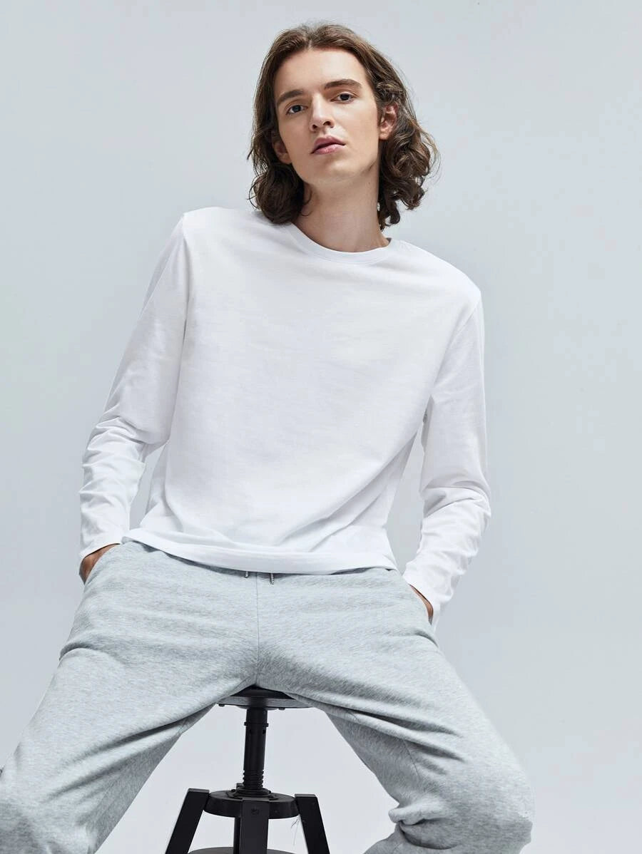 Basic White Full Sleeves T-Shirt
