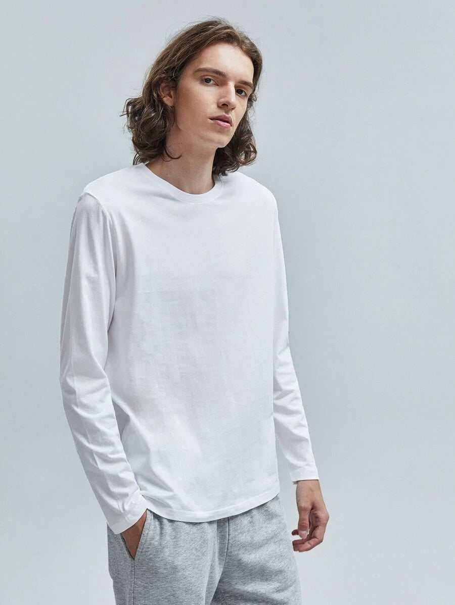 Basic White Full Sleeves T-Shirt