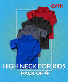 Pack Of 4 Multicolor High Neck for Kids