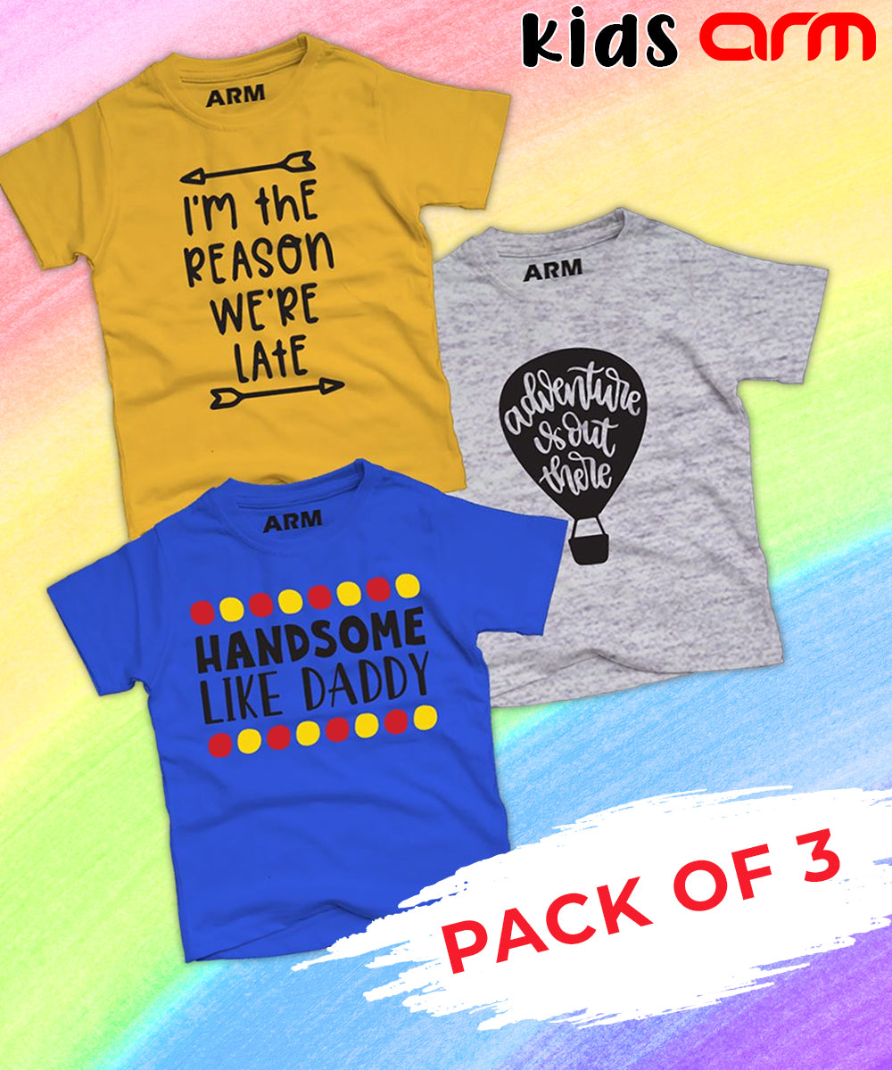 Pack of 3 T-Shirt For Kids - HANDS-ADVF-LATE