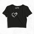 Graphics Crop Top (HeartBeatFootPrint-01CHS)
