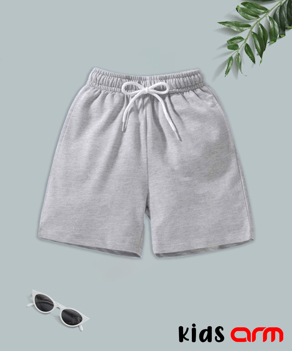 Basic Heather Gray Short For Kids