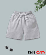 Basic Heather Gray Short For Kids