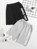 Pack of 2 Shorts For Kids (Black&HeatherSince)