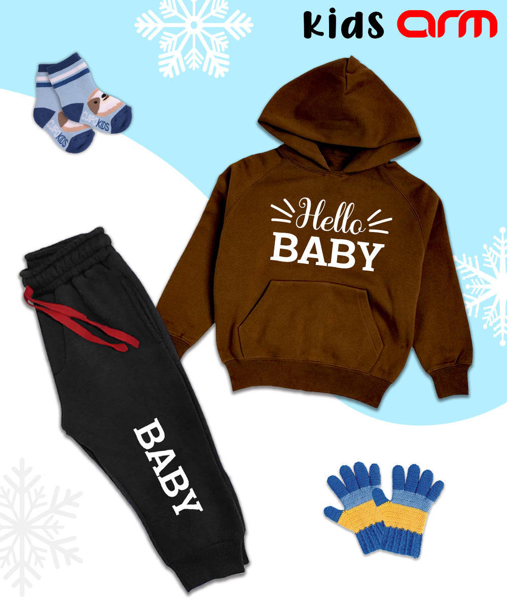 Hello Baby Kids Hoodie Set