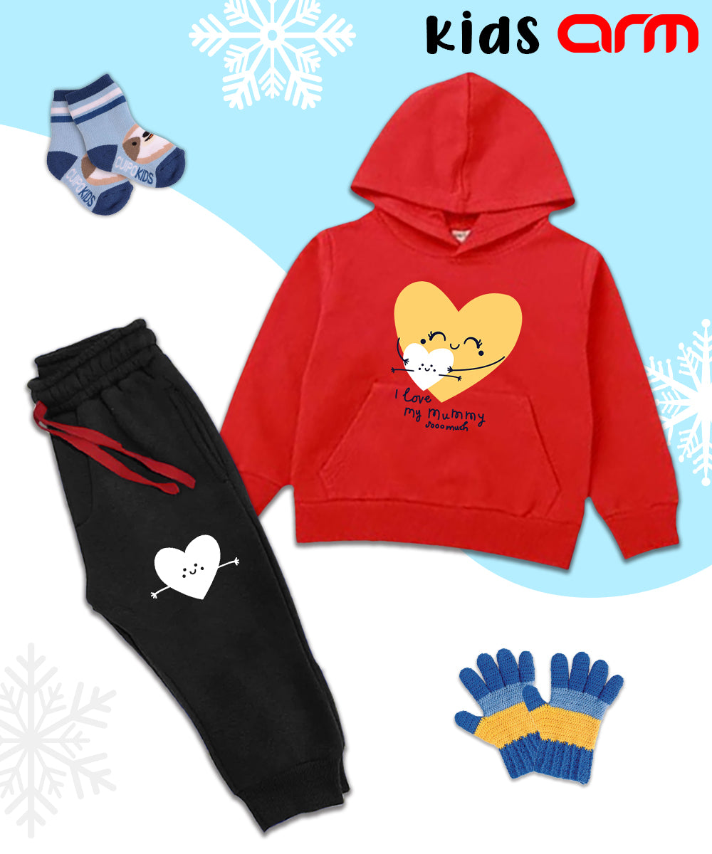 I Love Mummy Kids Hoodie Set
