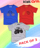 Pack of 3 T-Shirt For Kids - BICY-TELE-JEEP