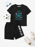 Let it Snow Printed T-Shirt & Short Set