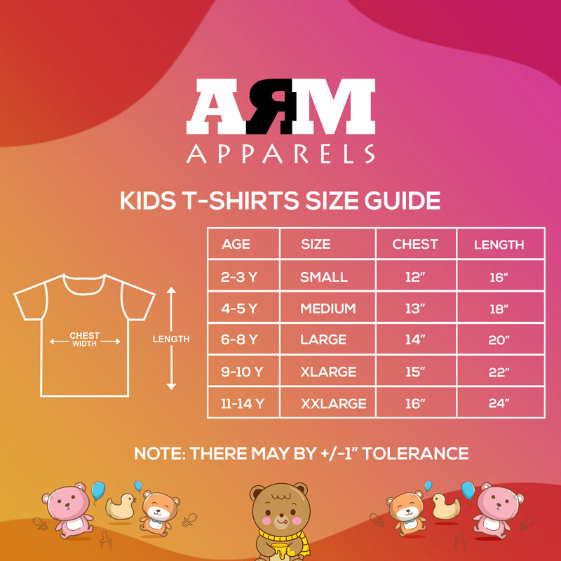 Pack of 3 T-Shirt For Kids - (MADELOVE-LETSPLAY-RIDEPRIDE)