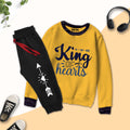King of Hearts Contrast Tracksuit for Kids