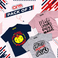 Pack of 3 T-Shirt For Kids - (LPUMPKIN-LPRAYER-OWNMAGIC)