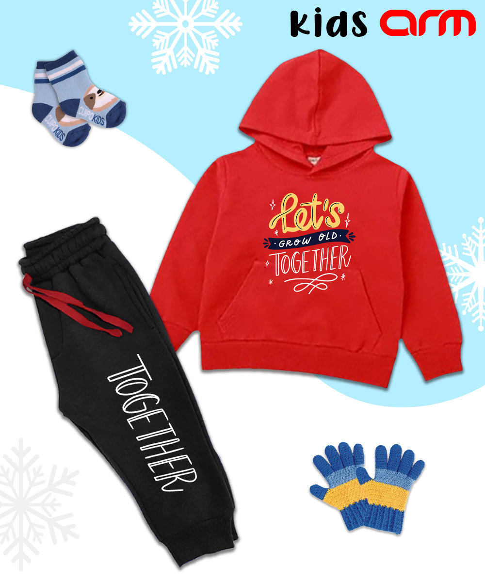 Let's grow Old Together Kids Hoodie Set