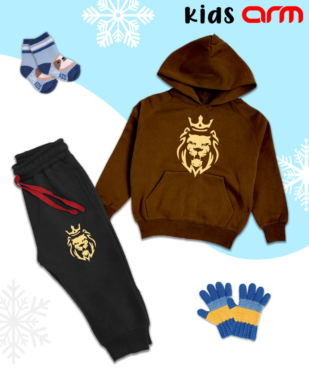 Lion Kids Hoodie Set