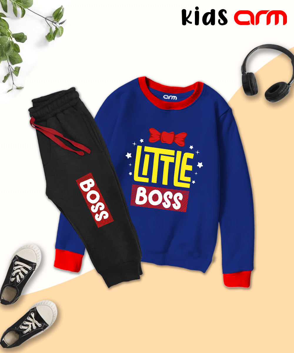Little Boss Contrast Tracksuit for Kids