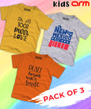 Pack of 3 T-Shirt For Kids - (PURE-MEXICO-PEACE)