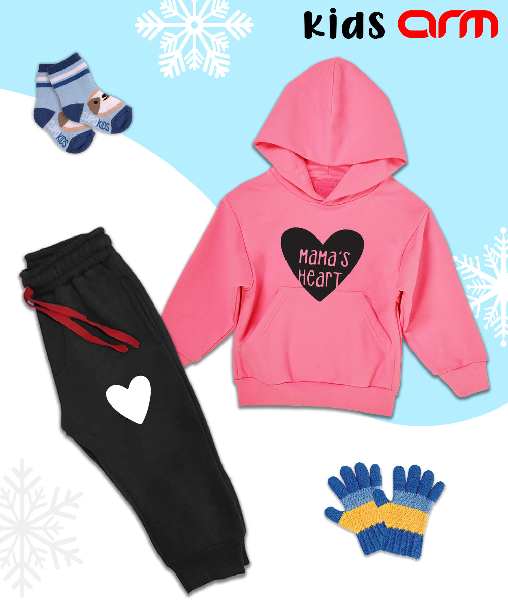 Mama's Heart Kids Hoodie Set