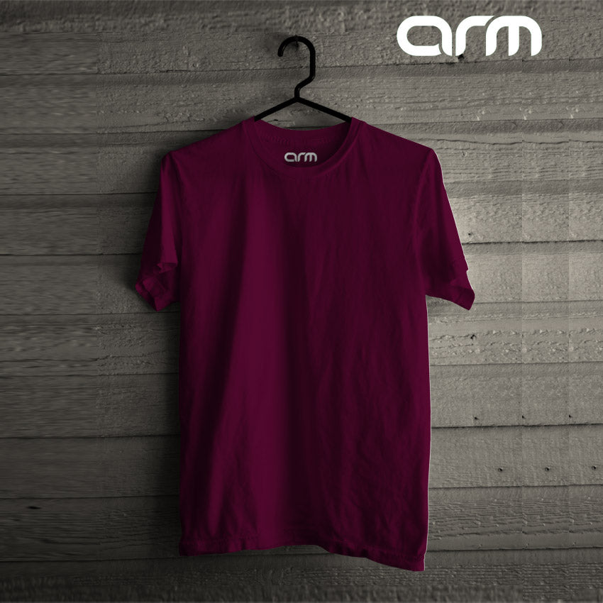 Unisex Maroon Basic T-Shirt (MaroonBasic-01HS)