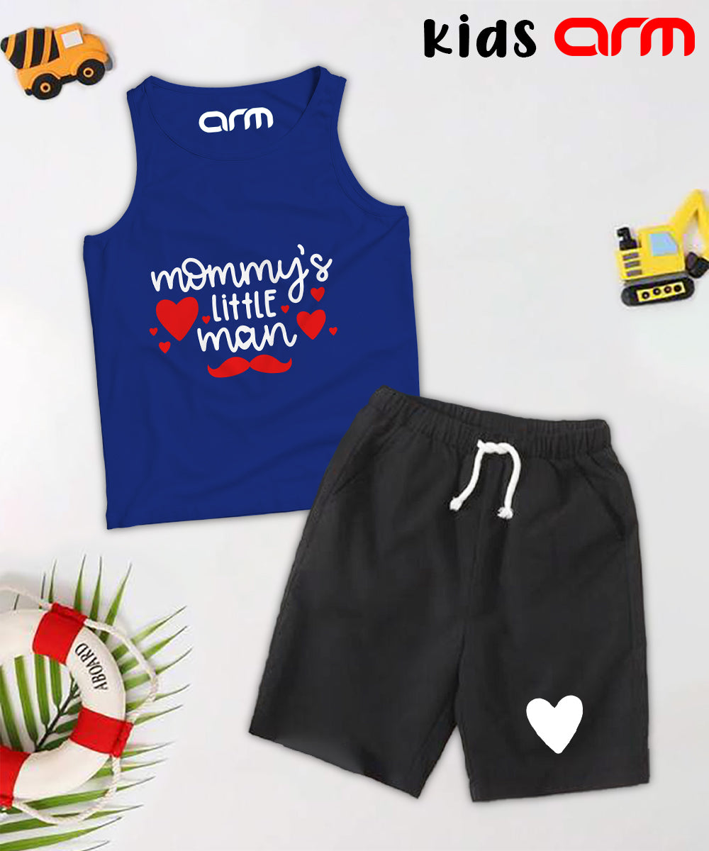 Mommy Little Man Sando & Short Set