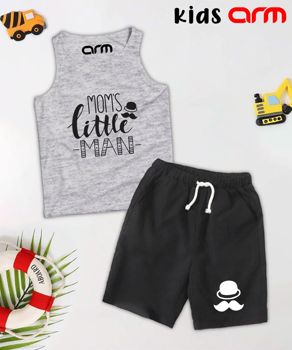 Moms Little Man Sando & Short Set