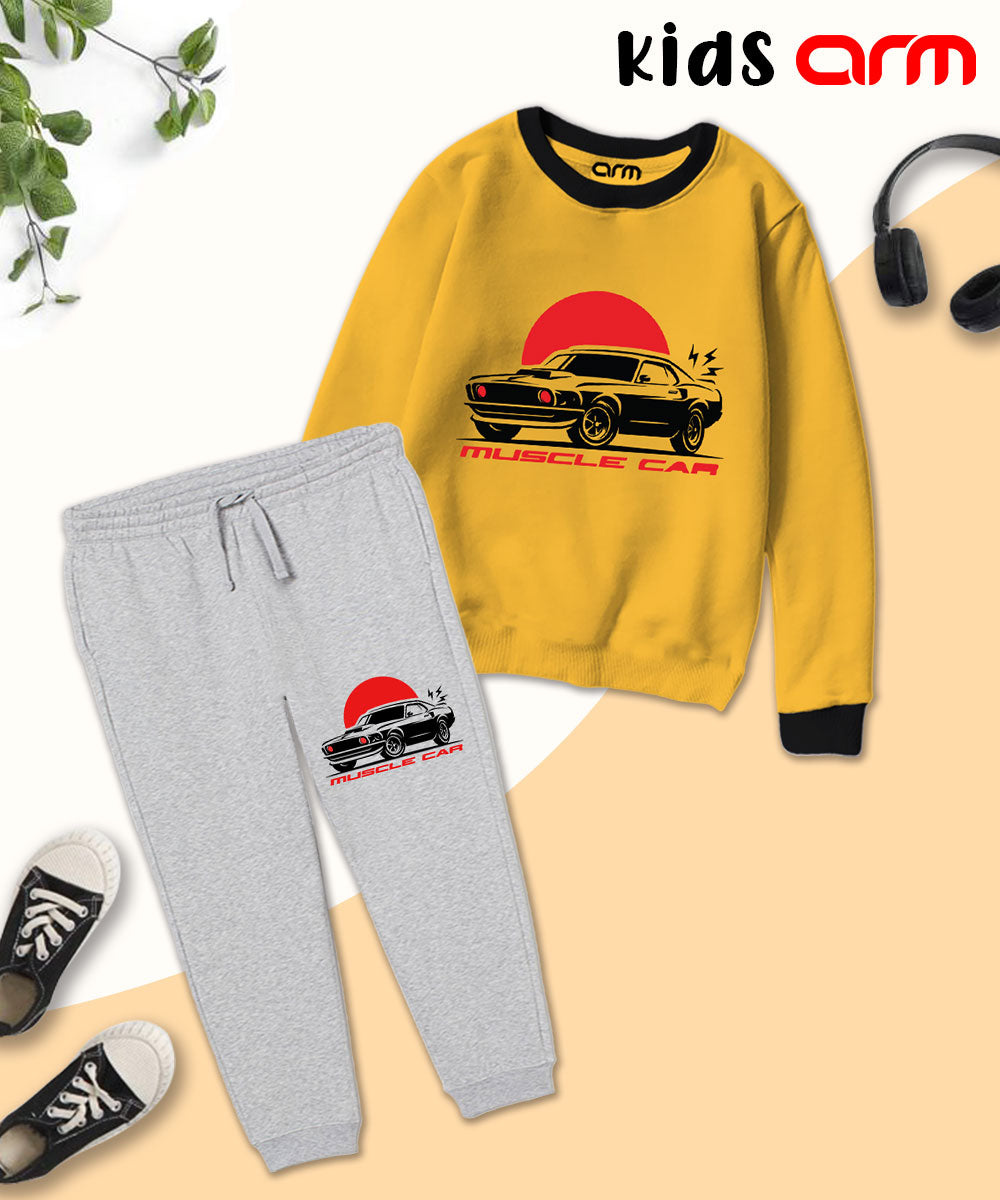 Muscle Car Contrast Tracksuit for Kids