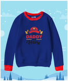 Daddy Lucky Charm Contrast Sweat Shirt for Kids