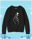 Nourishing Heart Contrast Sweat Shirt for Kids