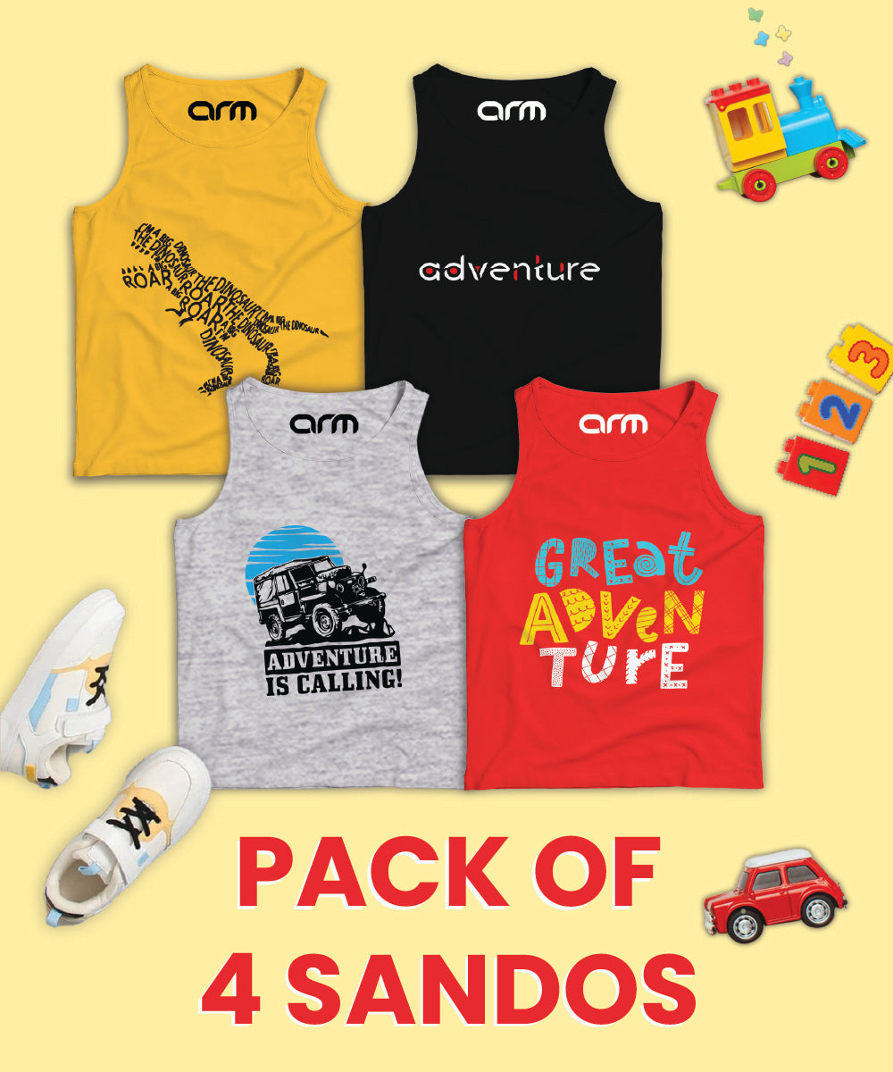 Pack of 4 Sando For Kids - (DINO-ADEVENTURE-ADVCALL-GRTADV)