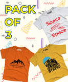 Pack of 3 T-Shirt For Kids - (REGARDLESS-ADVENTURE-SPACE)