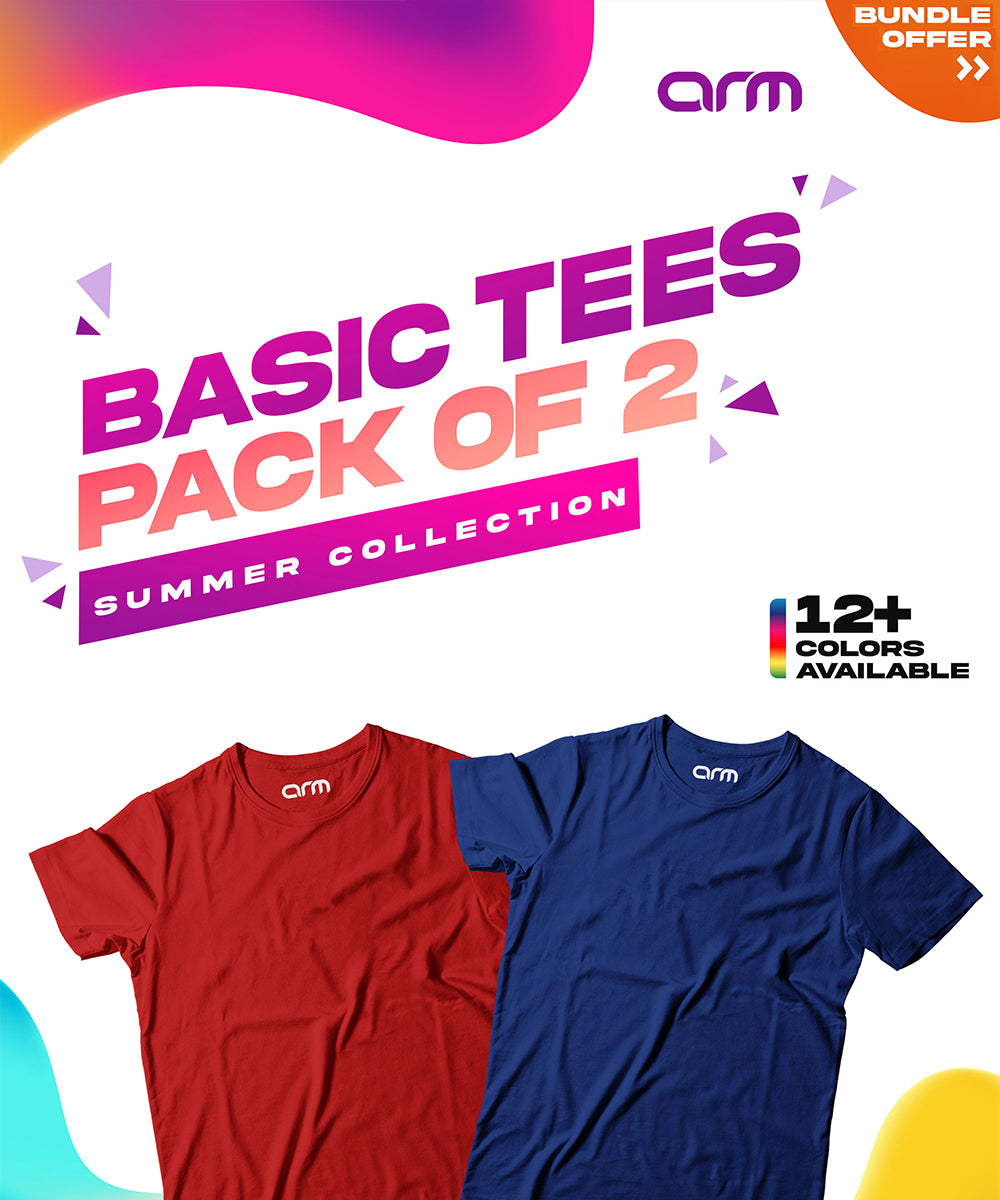 Pack of 2 Basic Unisex T-Shirts