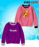 Pack of 2 Contrast Rib Sweat Shirts (AWSOME-AVENGERS)