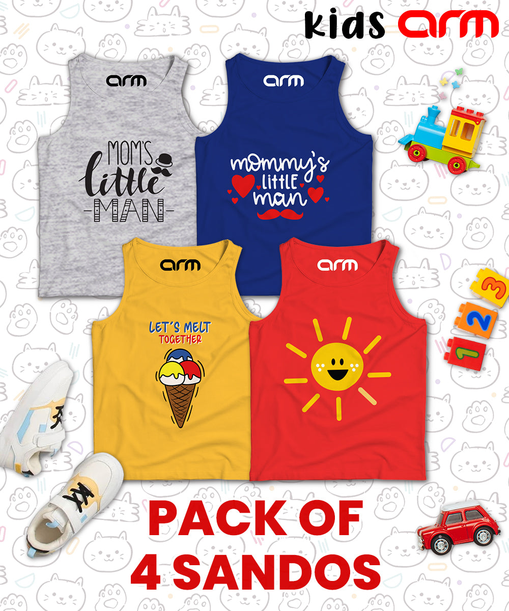 Pack of 4 Sando For Kids - (MOMS-MOMMY-SUN-MELT)