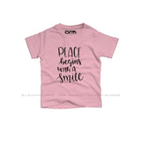 Peace Begins With A Smile T-Shirt For Kids