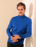 Royal Blue Basic High Neck - Men